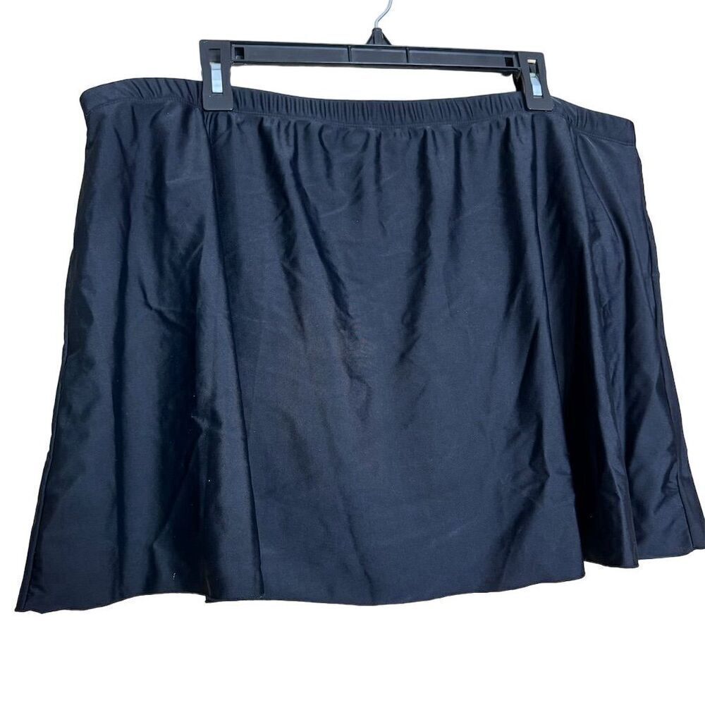 Beach Belle Women's Swim Skirt Black Tummy Control Bottom Size 22W